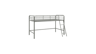 DHP Junior Loft Bed Frame, Twin, Silver