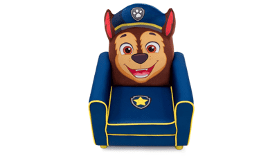 Delta Children Figural Upholstered Kids Chair, PAW Patrol Chase, Blue
