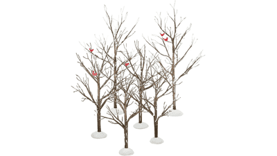 Department 56 Village Bare Branch Trees Accessory Figurine - Set of 6