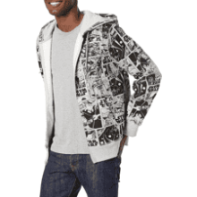 Disney Marvel Star Wars Men's Fleece Full-Zip Hoodie Sweatshirts (Big & Tall)
