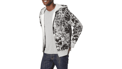 Disney Marvel Star Wars Men's Fleece Full-Zip Hoodie Sweatshirts (Big & Tall)