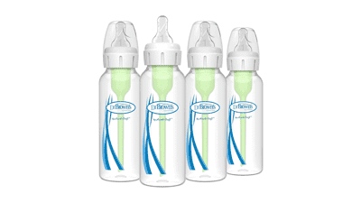 Dr. Brown's Natural Flow Anti-Colic Baby Bottles 8 oz, 4 Pack