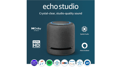 Echo Studio Smart Speaker with Dolby Atmos and Alexa, Charcoal