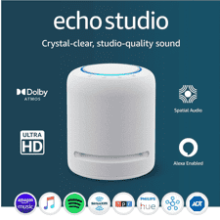 Echo Studio Smart Speaker with Dolby Atmos and Alexa - Glacier White