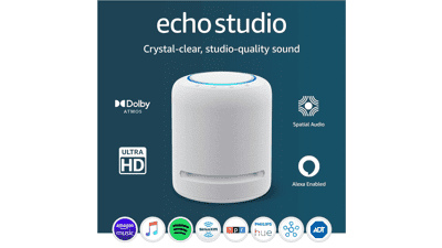 Echo Studio Smart Speaker with Dolby Atmos and Alexa - Glacier White
