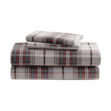 Eddie Bauer Queen Sheets, Cotton Flannel Bedding Set, Brushed for Extra Softness, Cozy Home Decor - Montlake Plaid