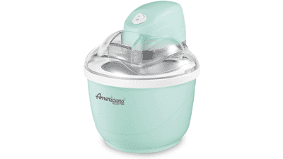 Elite Gourmet Americana Collection EIM520M 1 Quart Electric Ice Cream Maker - Homemade Frozen Yogurt, Sorbet, Gelato Treat - Mint