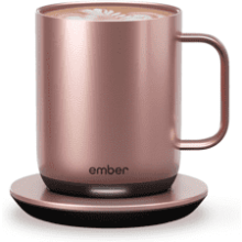 Ember Smart Mug 2, 10 Oz, App-Controlled Heated Coffee Mug, Rose Gold