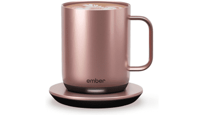 Ember Smart Mug 2, 10 Oz, App-Controlled Heated Coffee Mug, Rose Gold