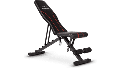 FLYBIRD Adjustable Bench - Utility Weight Bench for Full Body Workout - Multi-Purpose Foldable Incline Bench