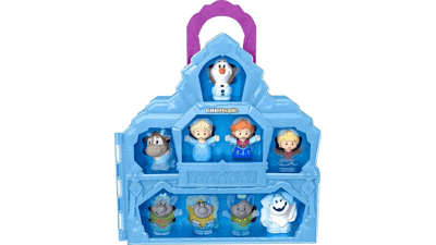 Fisher-Price Little People Disney Frozen Carry Along Castle Case with 9 Figures