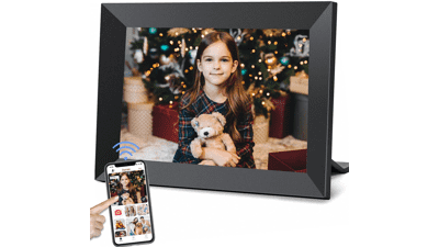 Frameo 10.1 Inch WiFi Digital Picture Frame - 1280 * 800P IPS Touch Screen HD Display - 16GB Storage - Video Clips and Slide Show - Instantly Send Photos Anywhere via Free APP