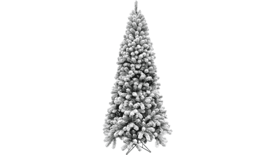 Fraser Hill Farm 7.5 Ft. Flocked Christmas Tree - Unlit