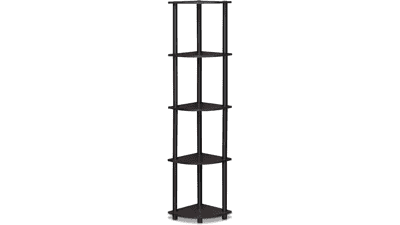 Furinno 5 Tier Corner Display Rack Shelving Unit