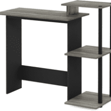 Furinno Laptop Computer Desk with Square Shelves