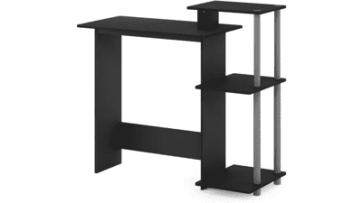 Furinno Laptop Computer Desk with Square Shelves