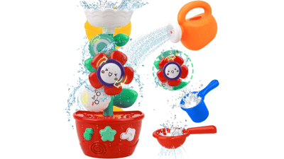 Girl Bath Toys for Toddlers with Mini Sprinkler and Cups