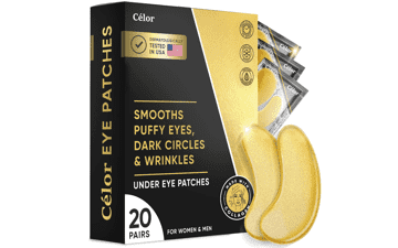 Golden Under Eye Mask - Amino Acid & Collagen - Dark Circles and Puffiness - 20 Pairs