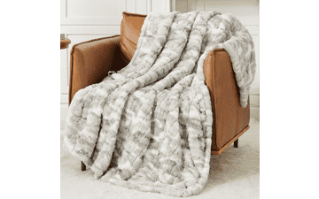 Guohaoi Electric Heated Throw Blanket, 10 Heating Levels, Auto Off, Grey 50"x 60"
