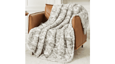 Guohaoi Electric Heated Throw Blanket, 10 Heating Levels, Auto Off, Grey 50"x 60"