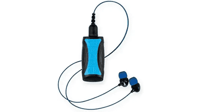 H2O Audio Stream 3 PRO and Surge S+ Earbuds - Waterproof MP3 Player for Swimming with Bluetooth and Short Cord Underwater Headphones (Blue)