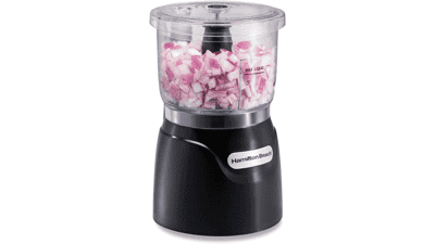 Hamilton Beach Electric Vegetable Chopper & Mini Food Processor, 3-Cup, 350 Watts, Black