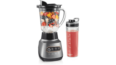 Hamilton Beach Wave Crusher Blender for Shakes and Smoothies, 6 Functions