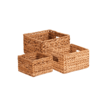 Honey-Can-Do Nesting Banana Leaf Baskets, 3-Pack