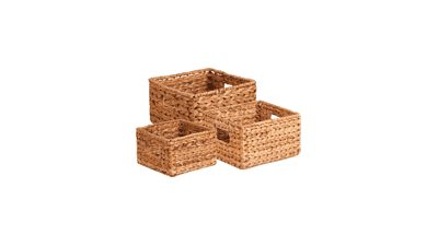 Honey-Can-Do Nesting Banana Leaf Baskets, 3-Pack