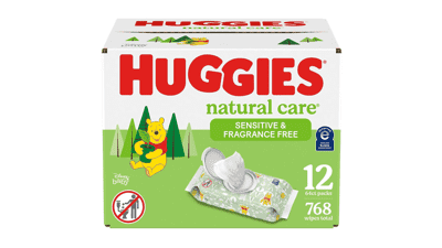 Huggies Natural Care Sensitive Baby Wipes, Unscented, Hypoallergenic, 768 Wipes