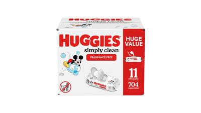 Huggies Simply Clean Baby Wipes, Fragrance-Free, 704 Wipes
