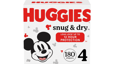 Huggies Snug & Dry Baby Diapers Size 4 180 Ct