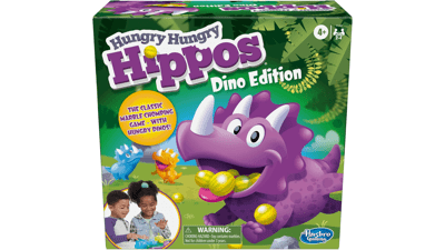 Hungry Hungry Hippos Dino Edition Board Game - Pre-School Game for Ages 4 and Up - 2 to 4 Players (Amazon Exclusive)