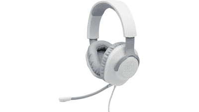 JBL Quantum 100 Over-Ear Gaming Headphones - White