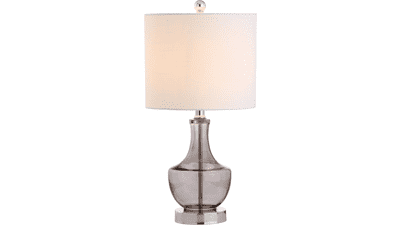 JONATHAN Y JYL1029D Colette 20" Mini Glass LED Table Lamp, Smoked Gray
