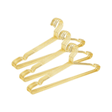 Jetdio 17.7" Metal Wire Clothes Hangers, 30 Pack, Gold