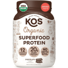 KOS Vegan Protein Powder Chocolate Organic Pea Protein Blend