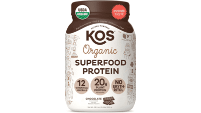 KOS Vegan Protein Powder Chocolate Organic Pea Protein Blend