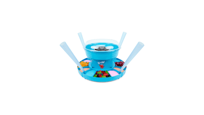 Kool-Aid Cotton Candy Maker with Lazy Susan - Includes 2 Reusable Cones, Sugar Scoop - Works With Any Hard Candies or Flossing Sugar - Blue