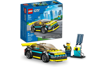LEGO City Electric Sports Car 60383 - Toy for 5+ Years - Race Car Set with Racing Driver Minifigure - Building Toys