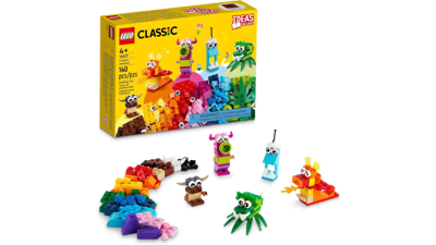 LEGO Classic Creative Monsters Building Toy Set - 5 Monster Mini Build Ideas - Inspiring Creative Play for Kids 4+ - Fun Halloween Gift