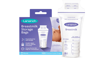 Lansinoh Breastmilk Storage Bags, 100 Count, 6 Ounce