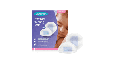 Lansinoh Stay Dry Disposable Nursing Pads, 200 Count