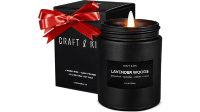 Lavender and Wood Scented Candles for Men