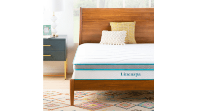 Linenspa 10 Inch Memory Foam Innerspring Hybrid Mattress - Medium Feel - Full