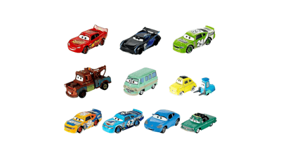 Mattel Disney Pixar Cars Die-Cast Mini Racers 10-Pack Vehicles