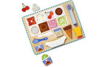 Melissa & Doug Wooden Magnetic Ice Cream Play Set