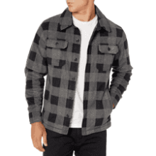 Men's Long-Sleeve Polar Fleece Shirt Jacket