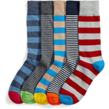 Men's Patterned Socks, 5 Pairs - Amazon Essentials (Previously Goodthreads)