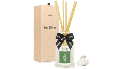 MitFlor Cedar Cypress Reed Diffuser Set - Refreshing & Clean Scents for Home Fragrance and Décor - 3.4 fl oz